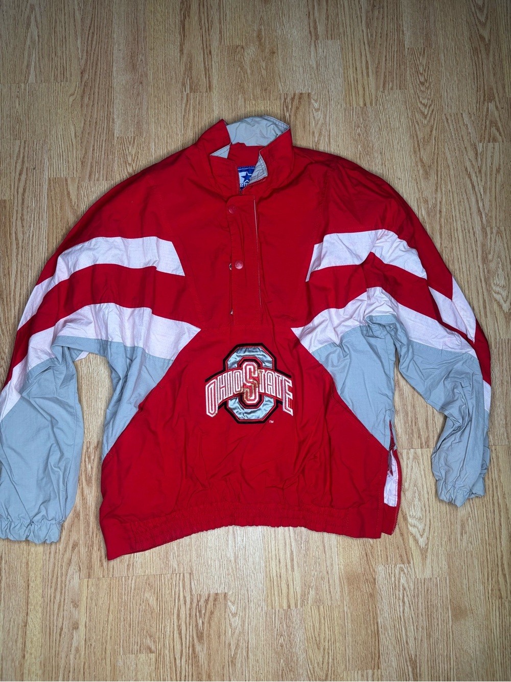 STARTER Vintage Ohio State Buckeyes Patch Lined Jacket Sz XL